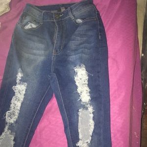 Faishonova High waisted ripped jeans